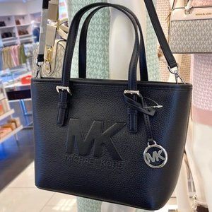 Michael Kors XSmall Carryall Convertible Top Zip Tote Black